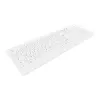 Contour Design Active Key ClassicClean medicininė klaviatūra su nuimamu dangteliu, viso dydžio, belaidė, balta C8100