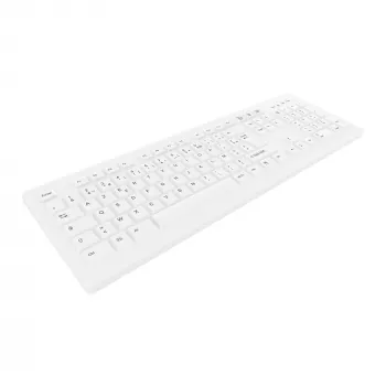 Contour Design Active Key ClassicClean medicininė klaviatūra su nuimamu dangteliu, viso dydžio, belaidė, balta C8100