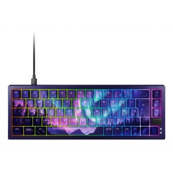 Mechaninė klaviatūra Cherry NORTHERN LIGHT Bundle 65% QWERTZ vokiškas išdėstymas USB RGB 2 m laidas įvairiaspalvė