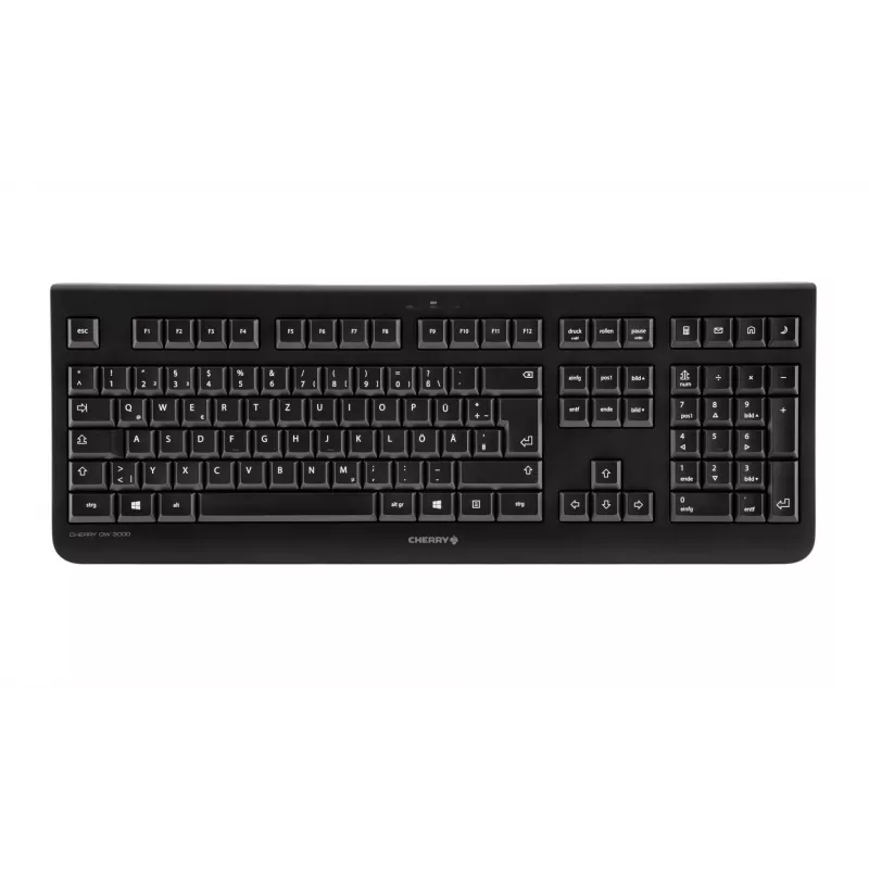 CHERRY DW 3000 belgiška AZERTY belaidė klaviatūra su pele, juoda