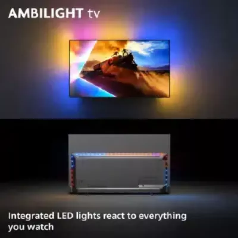 Philips Ambilight 48OLED760/12 televizorius 121,9 cm (48 colių) 4K Ultra HD Smart TV Wi-Fi pilkas