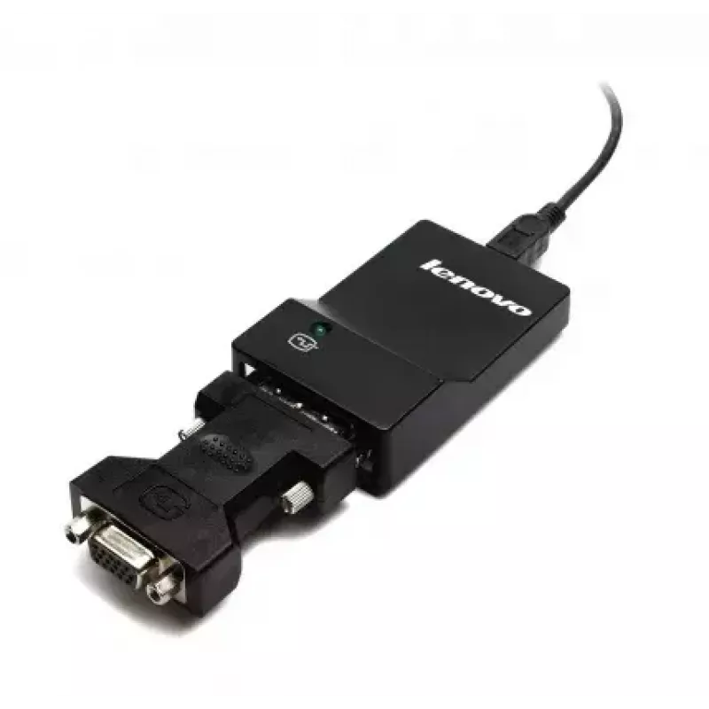 Lenovo USB 3.0 adapteris DVI/VGA 2048 x 1152 pikseliai Juoda