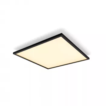 Protingos lubinės lempos Philips Hue Aurelle Square Panel 600×600 mm, Bluetooth, 220–240V, 48 mm gylis, juoda/balta