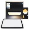 Protingos lubinės lempos Philips Hue Aurelle Square Panel 600×600 mm, Bluetooth, 220–240V, 48 mm gylis, juoda/balta