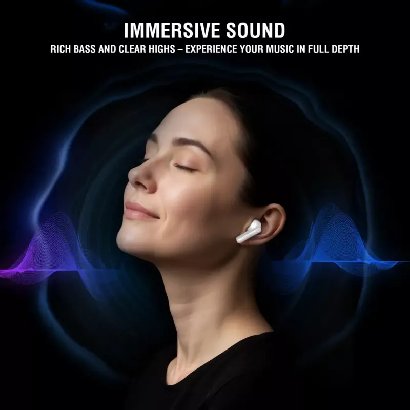 Ausinės 4smarts SkyBuds Pro ANC True Wireless Stereo TWS į ausį Bluetooth baltos 10 m atstumas 40 g