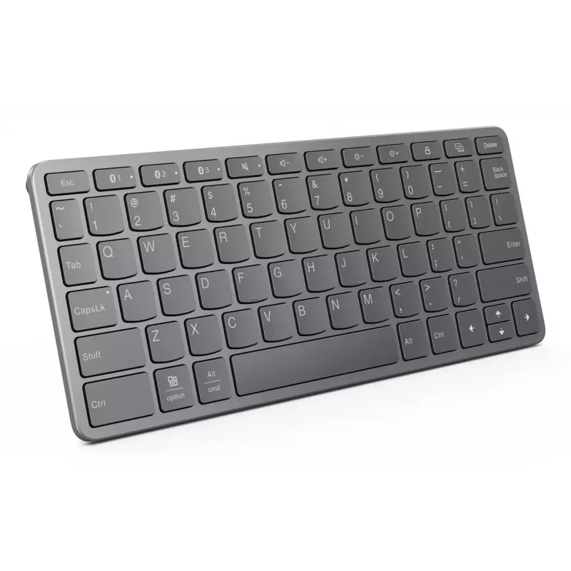 Belaidė kelių įrenginių klaviatūra Lenovo – USB Type-C, Luna pilka, 255,8×105,9×14,6 mm, 5V 200 mAh