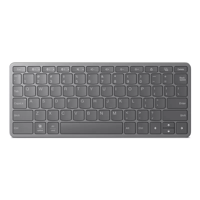 Belaidė kelių įrenginių klaviatūra Lenovo – USB Type-C, Luna pilka, 255,8×105,9×14,6 mm, 5V 200 mAh