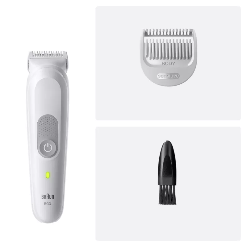 Braun Series 3 kūno groomeris / skutuvas, šviesiai pilka