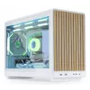 PC korpusas Lian Li A3-mATX Micro Tower — Baltas su medžiu, palaiko ATX/SFX/SFX-L maitinimo šaltinius, Micro-ATX/Micro-ITX, 1x3.5 colio + 2x2.5 colio