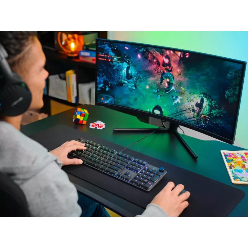 Mechaninė žaidimų klaviatūra TRUST GXT 866 TORIX USB Full-size 104 klavišų QWERTY Juoda RGB
