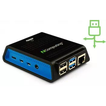 Kompiuteris NComputing RX420 RDP Intel Celeron 4GB RAM 32GB SSD Integruota grafika Windows 10