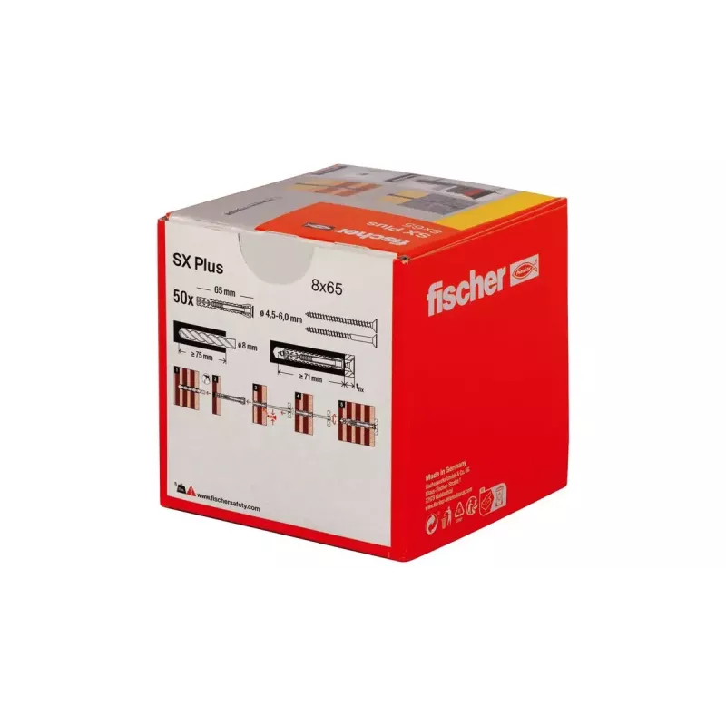 Kaištis Fischer 568108, nailoninis, 8x65 mm, 50 vnt.
