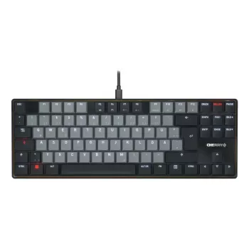 Mechaninė klaviatūra Cherry KC 500 MX LP TKL belaidė, kompaktiška, 88 klavišai, QWERTZ vokiškas išdėstymas, pilka/juoda