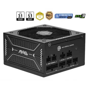 Maitinimo blokas MSI MAG A750GLS PCIE5 750W 24-pin ATX visiškai modulinis 80 PLUS Gold juodas
