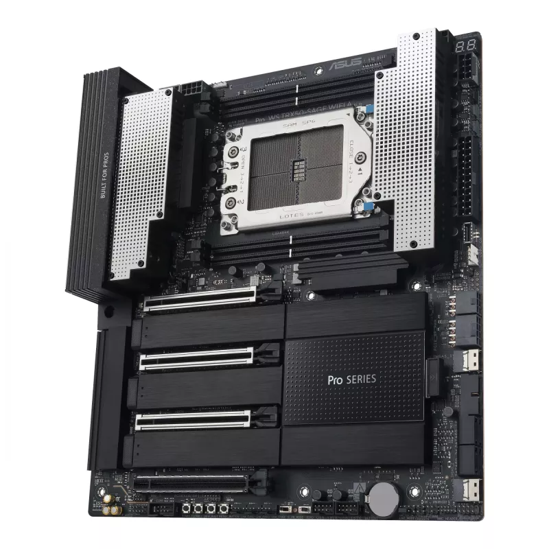 ASUS PRO WS TRX50-SAGE WIFI A pagrindinė plokštė — AMD TRX50, Socket sTR5, CEB, DDR5, Wi‑Fi 7
