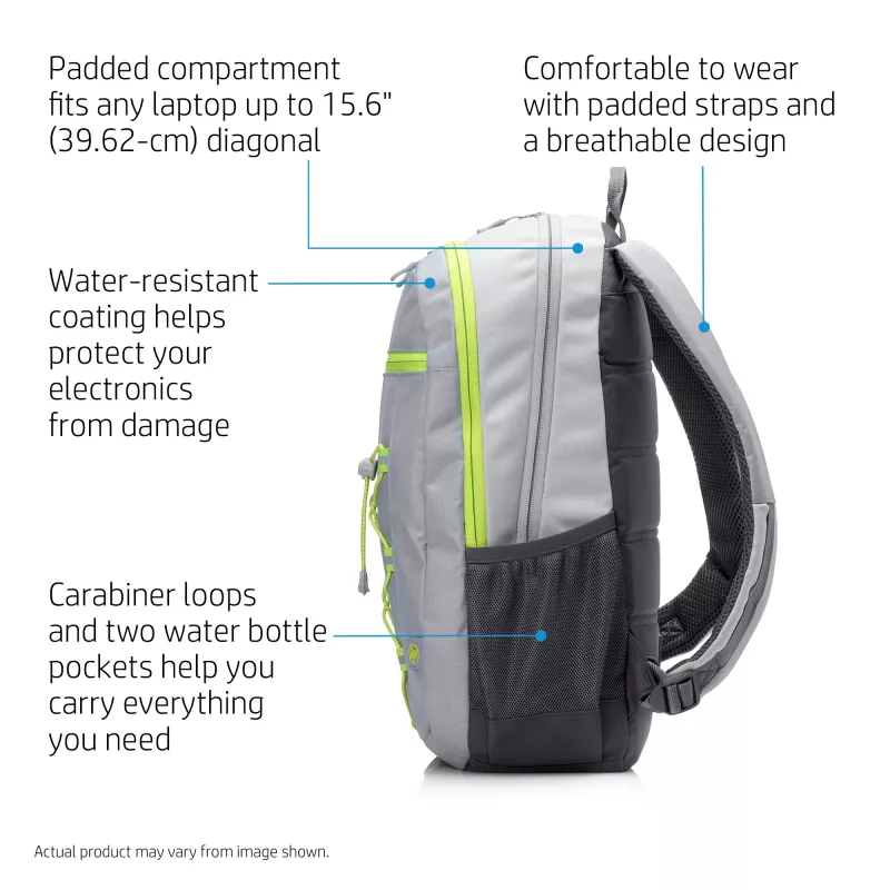 Kuprinė HP 39,62 cm (15,6 colio) Active Backpack pilka/neon geltona
