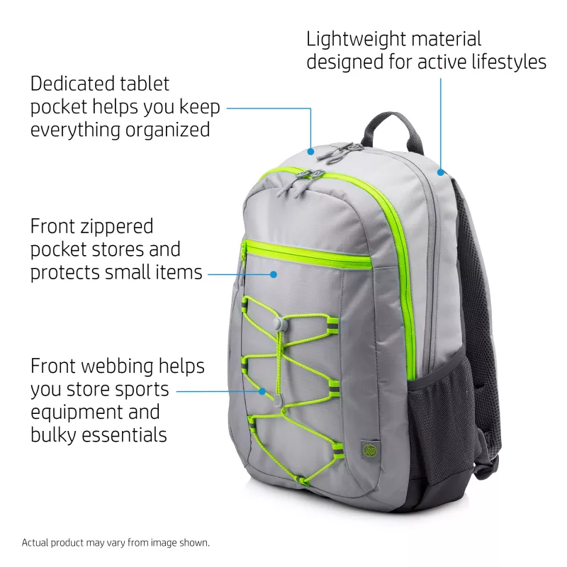 Kuprinė HP 39,62 cm (15,6 colio) Active Backpack pilka/neon geltona