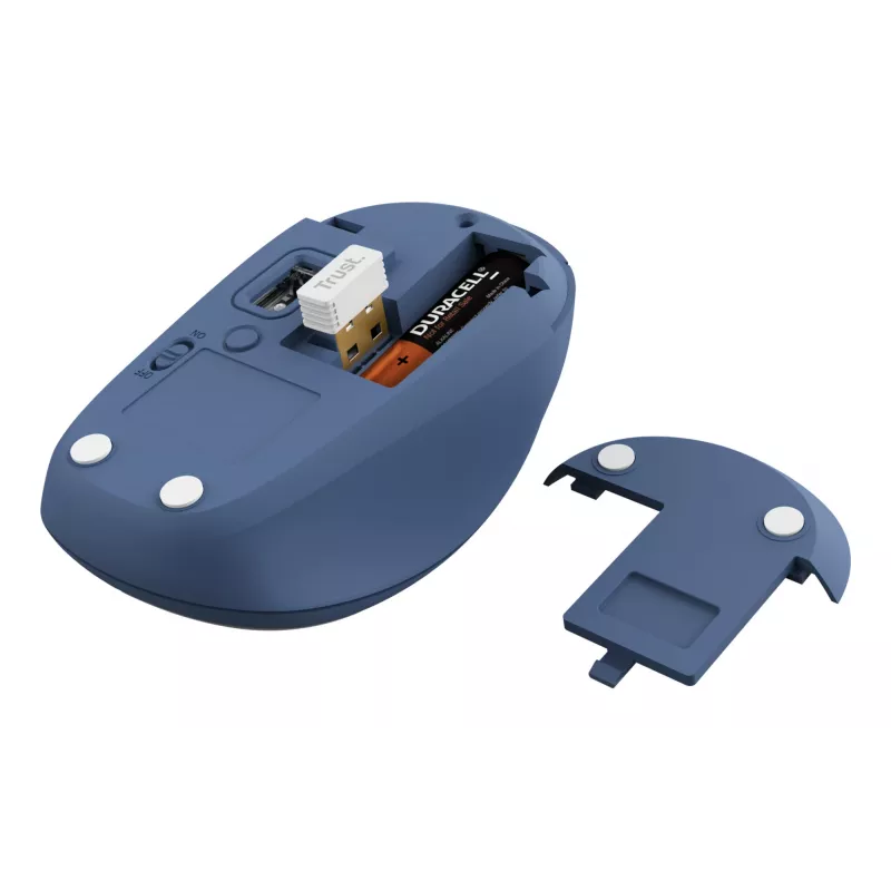 Trust Yvi+ pelė Universal Ambidextrous RF Wireless + Bluetooth Optinė 1600 DPI