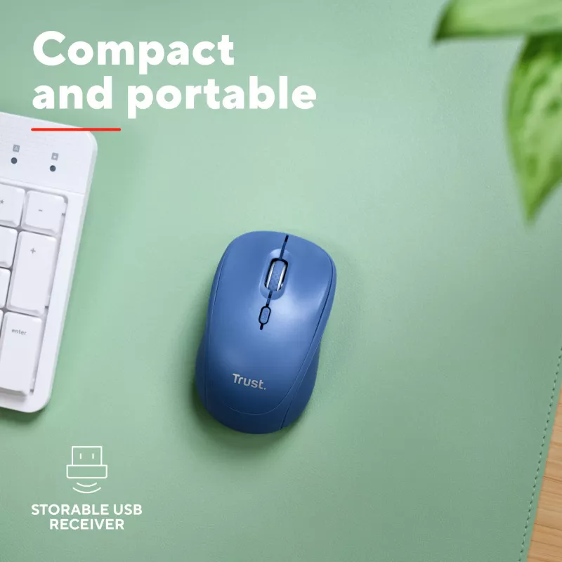 Trust Yvi+ pelė Universal Ambidextrous RF Wireless + Bluetooth Optinė 1600 DPI