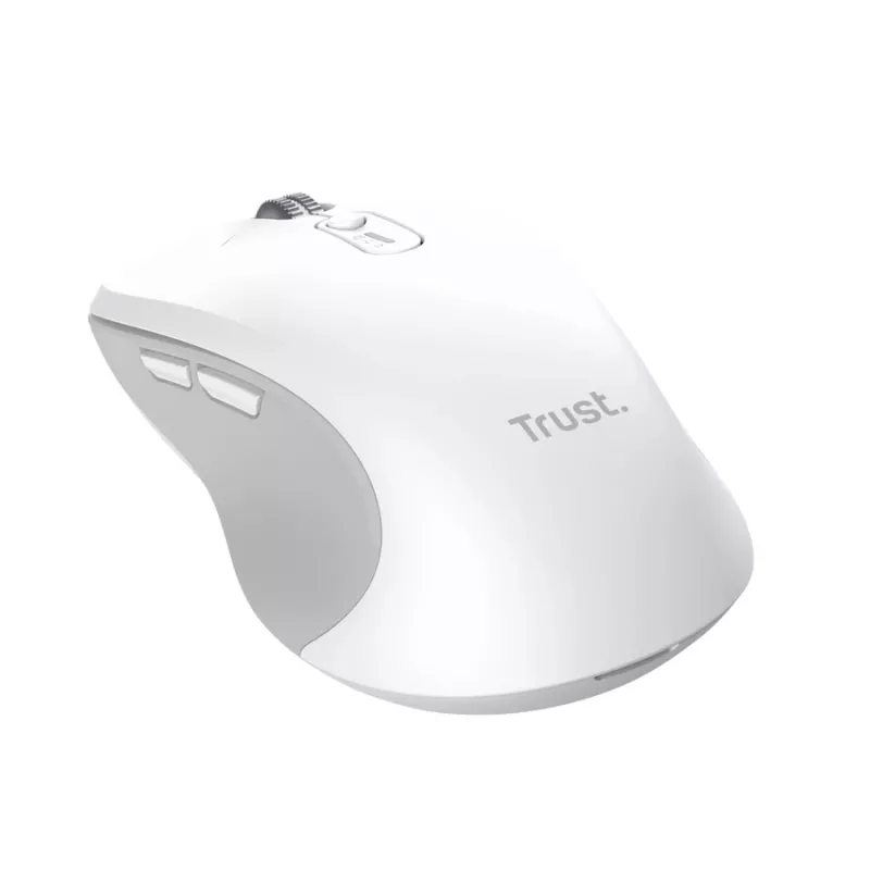 Belaidė ambidekstrinė pelė TRUST 25674 – Bluetooth, 3200 DPI, 9 mygtukų, balta
