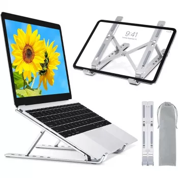 Priekinė stovas nešiojamam kompiuteriui Techly ICA-TBL 134TY Sidabrinis Aliuminis Aukštis 55-155mm