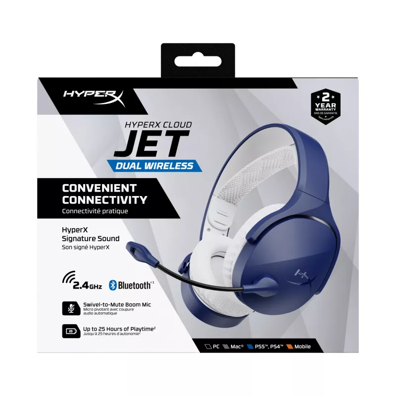 HyperX Cloud Jet – belaidės žaidimų ausinės (šviesiai mėlyna)