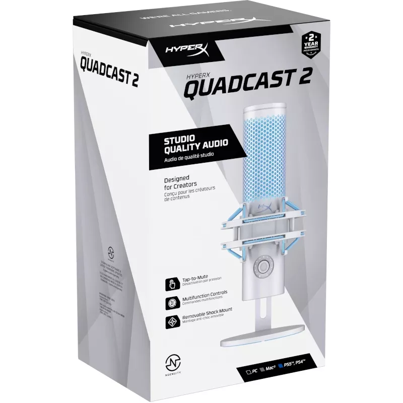 HiperX QuadCast 2 – USB mikrofonas (Frost)