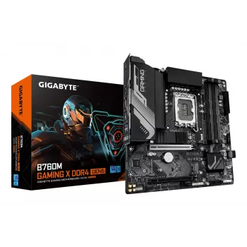 Motininė plokštė GIGABYTE B760M GAMING X DDR4 GEN5, Micro ATX, LGA1700, B760, 4x DIMM iki 128GB, 2x PCIe 4.0 M.2, 2.5GbE