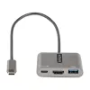 StarTech.com USB-C kelių prievadų adapteris, USB-C į HDMI 4K vaizdas, 100W PD perdavimas, USB 3.0 šakotuvas 5Gbps (1xType-C/1xA), USB-C mini dokas, USB-C kelioninis dokas, nešiojama nešiojamojo kompiuterio dokavimo stotelė