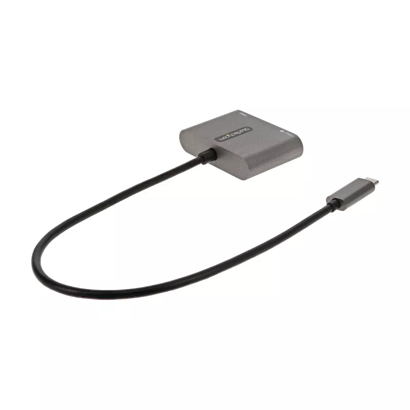 StarTech.com USB-C kelių prievadų adapteris, USB-C į HDMI 4K vaizdas, 100W PD perdavimas, USB 3.0 šakotuvas 5Gbps (1xType-C/1xA), USB-C mini dokas, USB-C kelioninis dokas, nešiojama nešiojamojo kompiuterio dokavimo stotelė