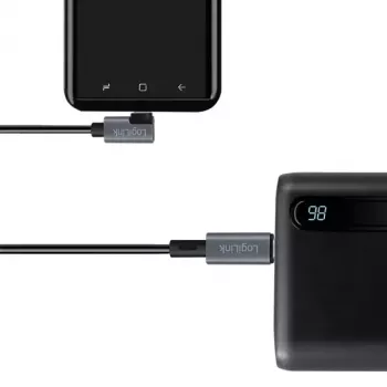 LogiLink CU0182 USB 2.0 laidas USB-C 1 m juodas sidabrinis