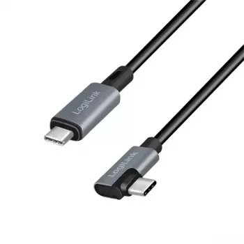 LogiLink CU0182 USB 2.0 laidas USB-C 1 m juodas sidabrinis