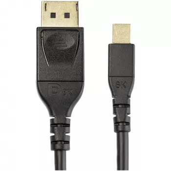 StarTech.com 2 m VESA sertifikuotas Mini DisplayPort į DisplayPort 1.4 laidas - 8K 60Hz HBR3 HDR - itin plonas (34 AWG) itin didelės raiškos 4K 120Hz - monitoriaus/vaizdo laidas