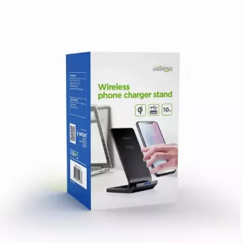 Belaidis įkroviklis Gembird EG-WPC10-02 10 W stovas išmaniesiems telefonams juodas