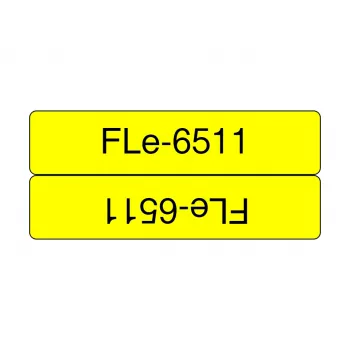Brother FLE-6511 lipni juostelė etiketėms, juoda ant geltonos