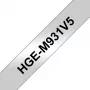 Brother HGM931V5 juosta etiketėms HG laminuota 12x800 mm juoda sidabrinė