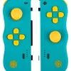 Lexip Twinpads Adventure – belaidžiai valdikliai, skirti Nintendo Switch ir Switch OLED, turkio ir geltonos spalvos