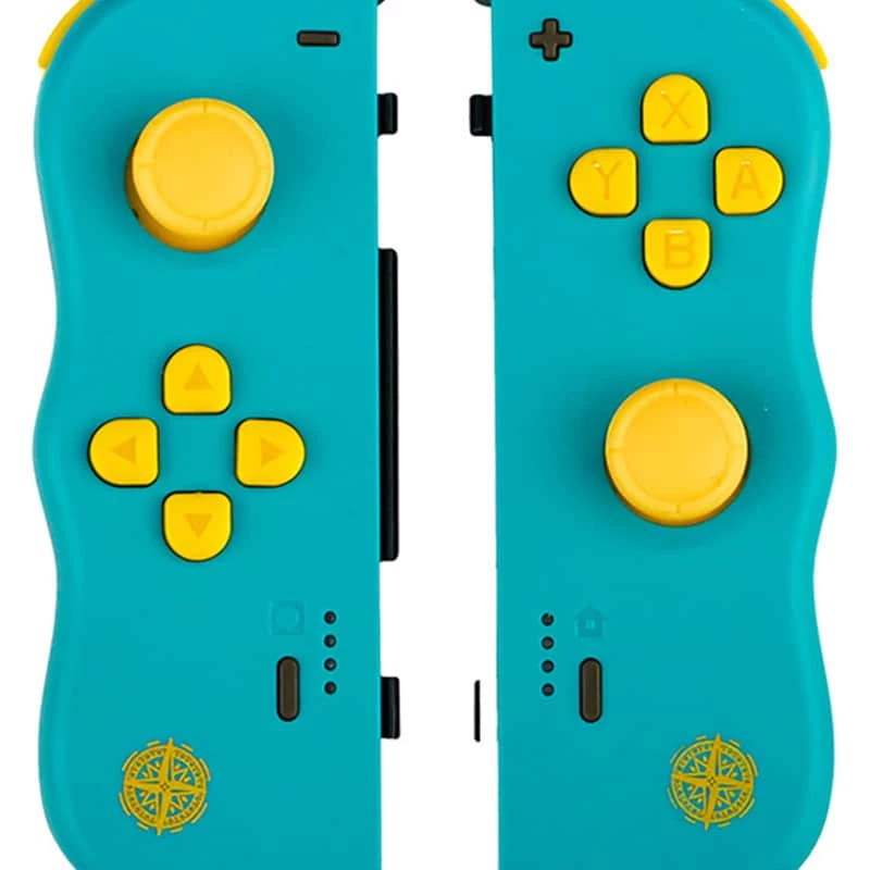 Lexip Twinpads Adventure – belaidžiai valdikliai, skirti Nintendo Switch ir Switch OLED, turkio ir geltonos spalvos