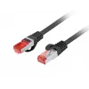 LANBERG Cat6 F/UTP (FTP) tinklo kabelis, RJ-45–RJ-45, 1,5 m, juodas