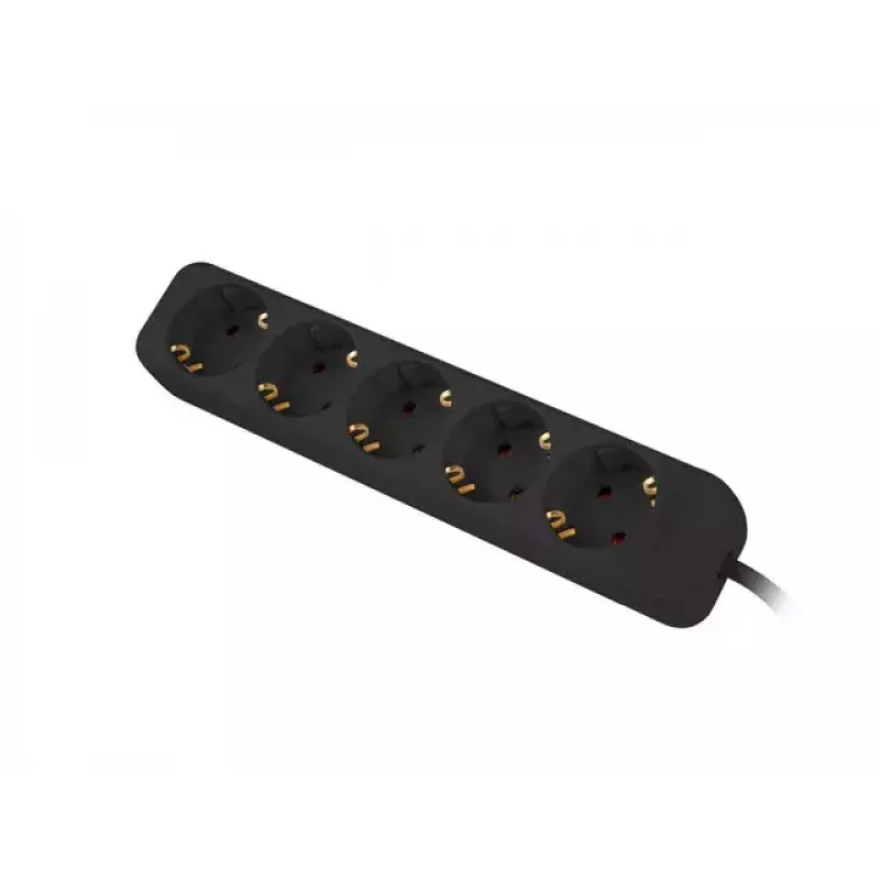 Prailginimo laidas Lanberg PS0-05F-0150-BK 1,5 m 5 kištukinių lizdų Juodas