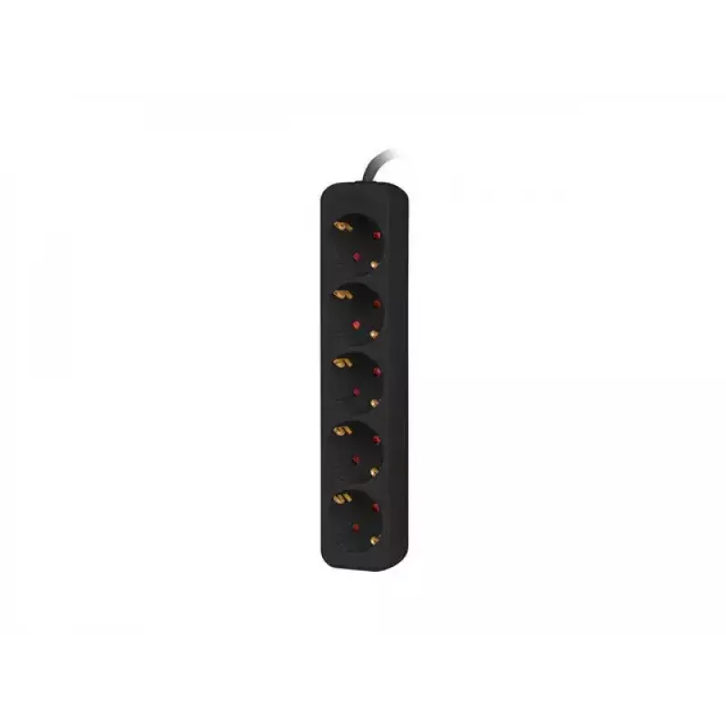 Prailginimo laidas Lanberg PS0-05F-0150-BK 1,5 m 5 kištukinių lizdų Juodas
