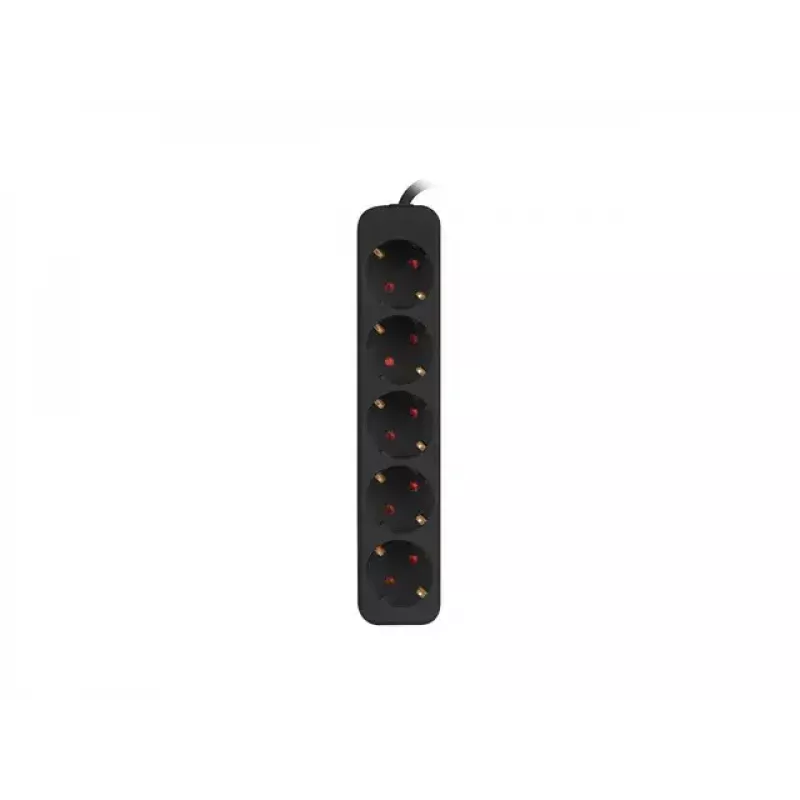 Prailginimo laidas Lanberg PS0-05F-0150-BK 1,5 m 5 kištukinių lizdų Juodas