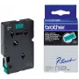 Brother TC701 lipdukų kasetė 12mm juoda ant žalios
