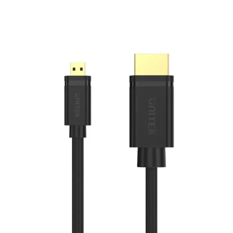 HDMI kabelis UNITEK Y-C182 2m HDMI Type D Micro HDMI Type A Standartinis Juodas