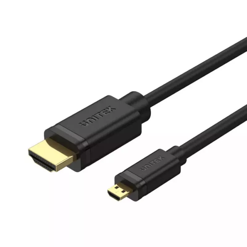 HDMI kabelis UNITEK Y-C182 2m HDMI Type D Micro HDMI Type A Standartinis Juodas