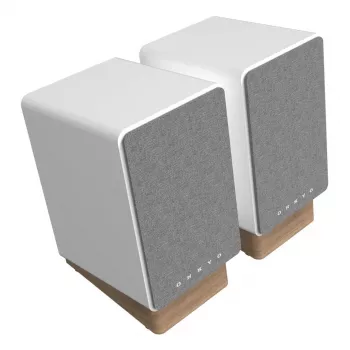 Onkyo GX-30ARC 2 krypčių garsiakalbių pora – 2.0 kanalų, laidinis ir belaidis, 50 W RMS, 55–20000 Hz, pilka/balta