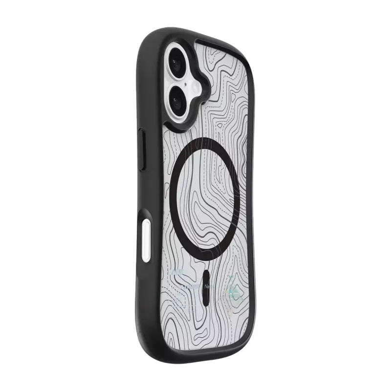 LAUT POP ADVENTURE dėklas iPhone 16 serijai, juodas permatomas
