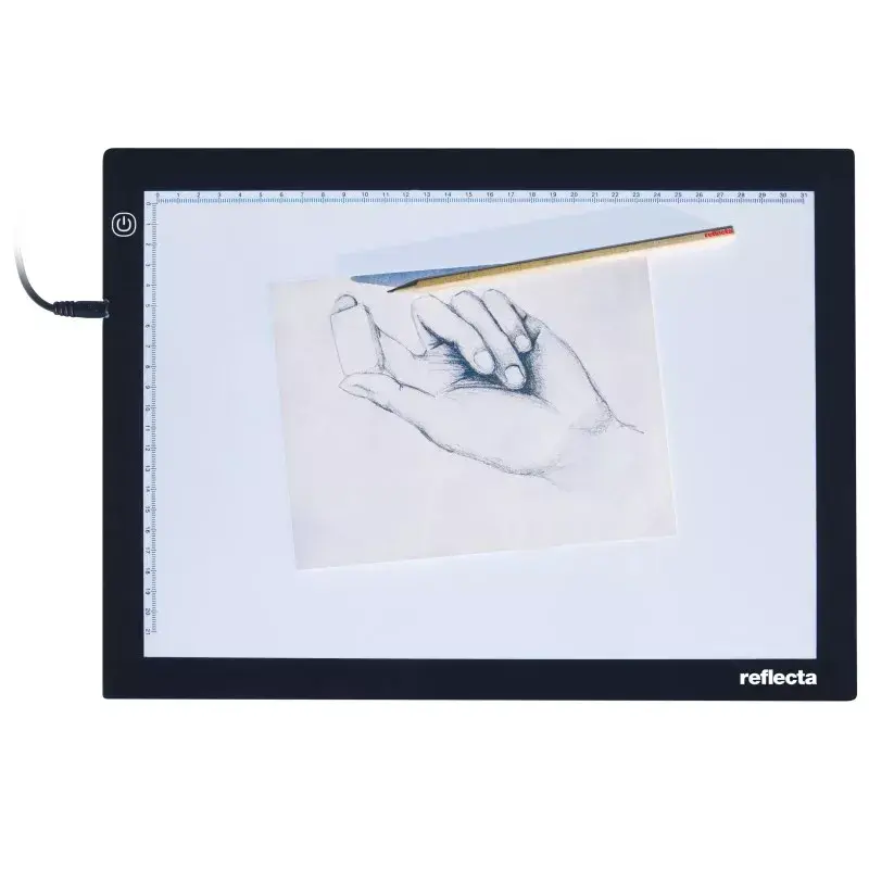 Vieno nuotraukų rėmelio rinkinys Reflecta LED Light Pad A4 Super Slim Juodas 31x21 cm