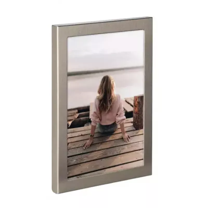 Vienviečiai nuotraukų rėmeliai Hama Riva titano spalvos aliuminis stiklas 140x190 mm