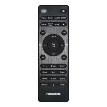 Nešiojamas radijas Panasonic RF-D40EG-K – skaitmeninis imtuvas, FM 87.5–108 MHz, 6 W RMS, LCD 2,4 colio, Wi-Fi/Wi-Fi 4, išorinė antena, juodas